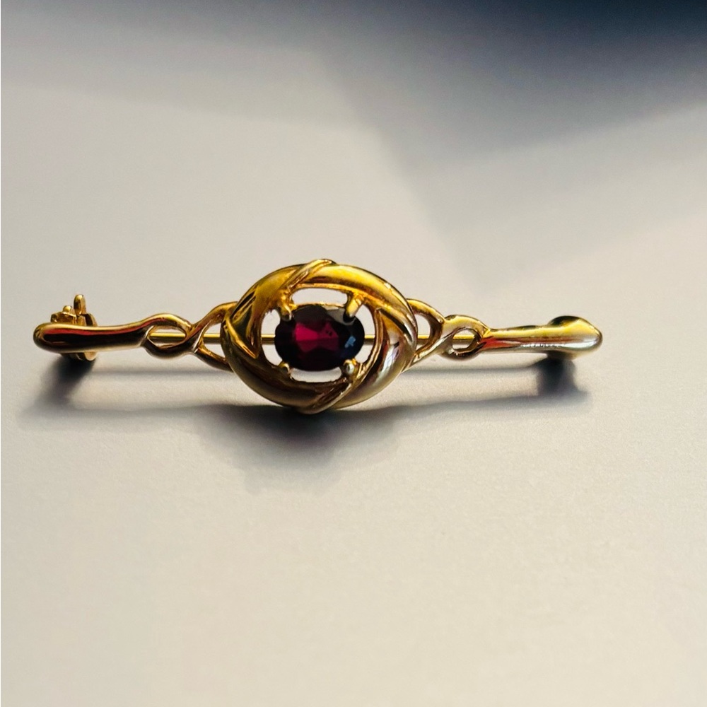 Red Garnet Brooch